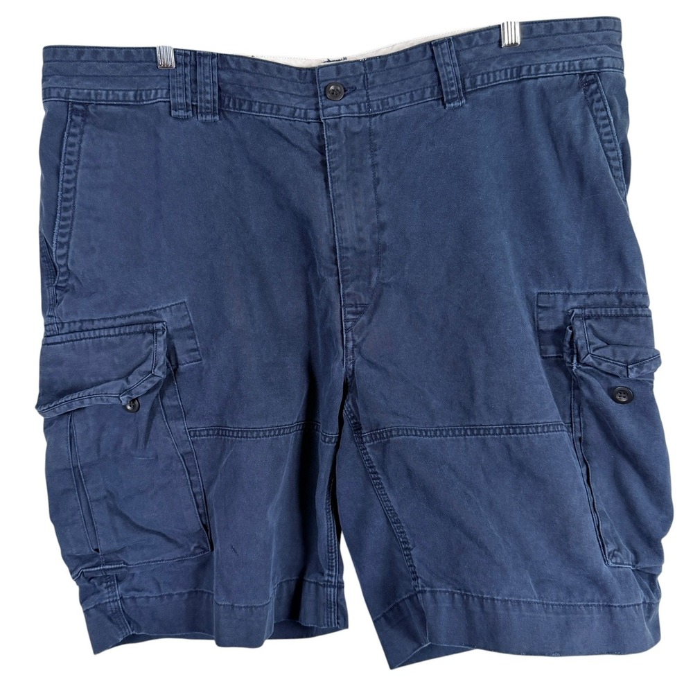 Polo Ralph Lauren Cargo Shorts Mens 46 Navy Blue Cotton Chino Utility Pocket